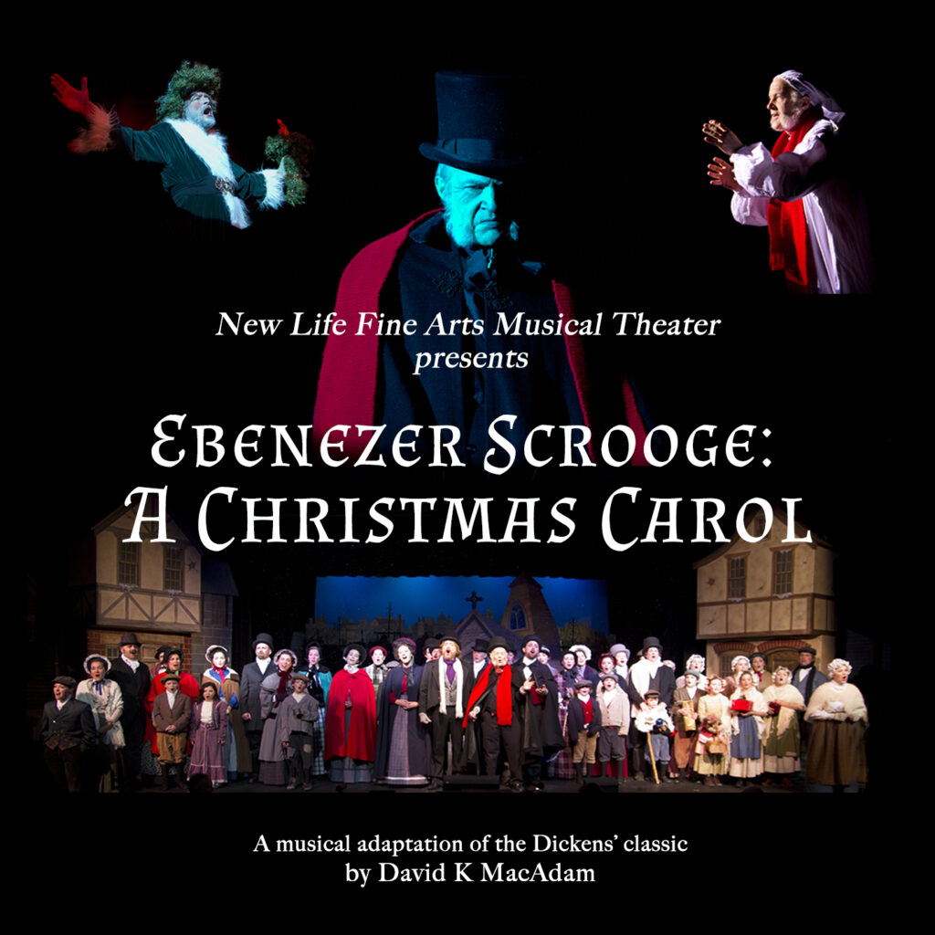 New Life Fine Art's Ebenezer Scrooge, A Christmas Carol album cover.